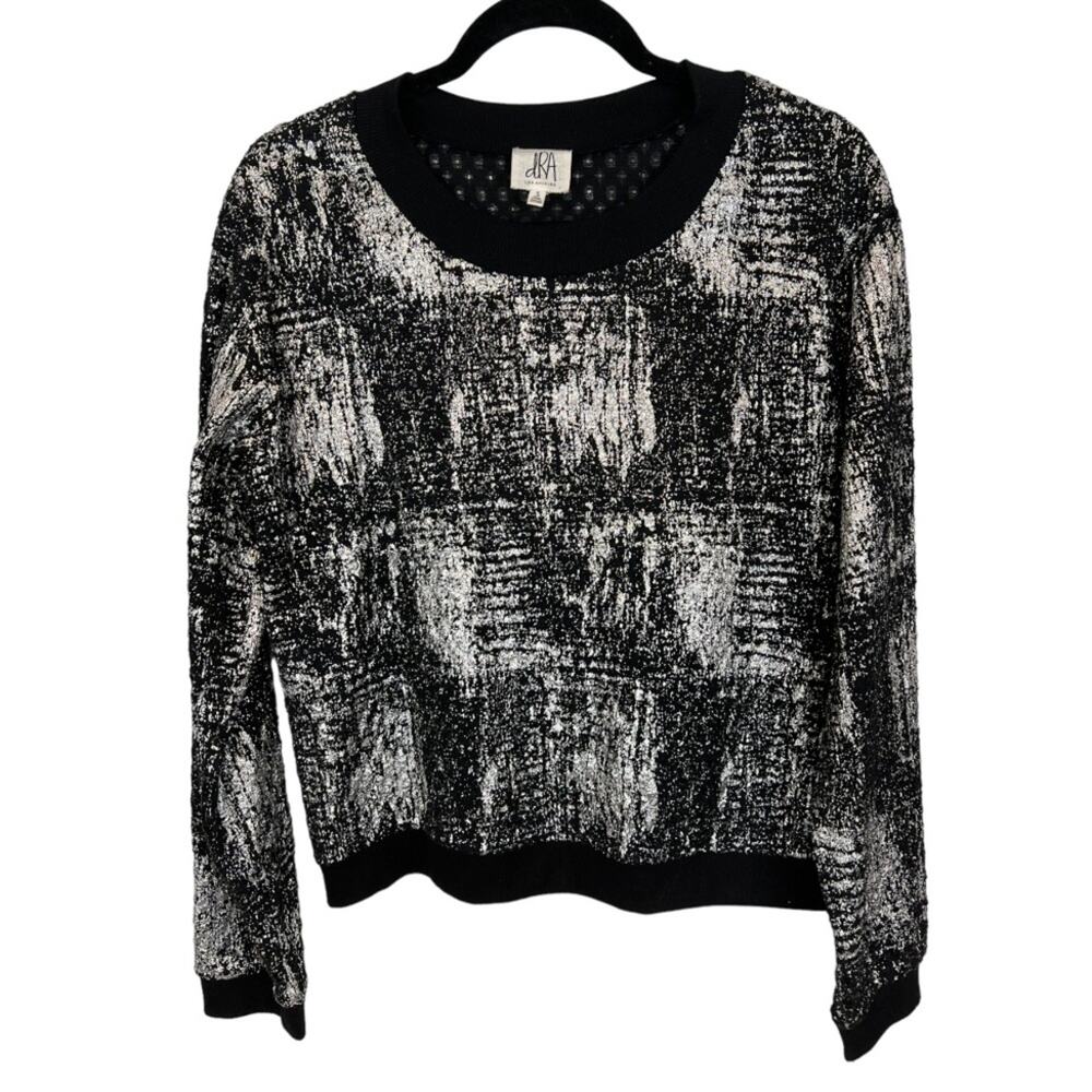 dRA Los Angeles Metallic Silver & Black Sweatshirt